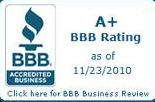 Better Business Bureau A+ RATING